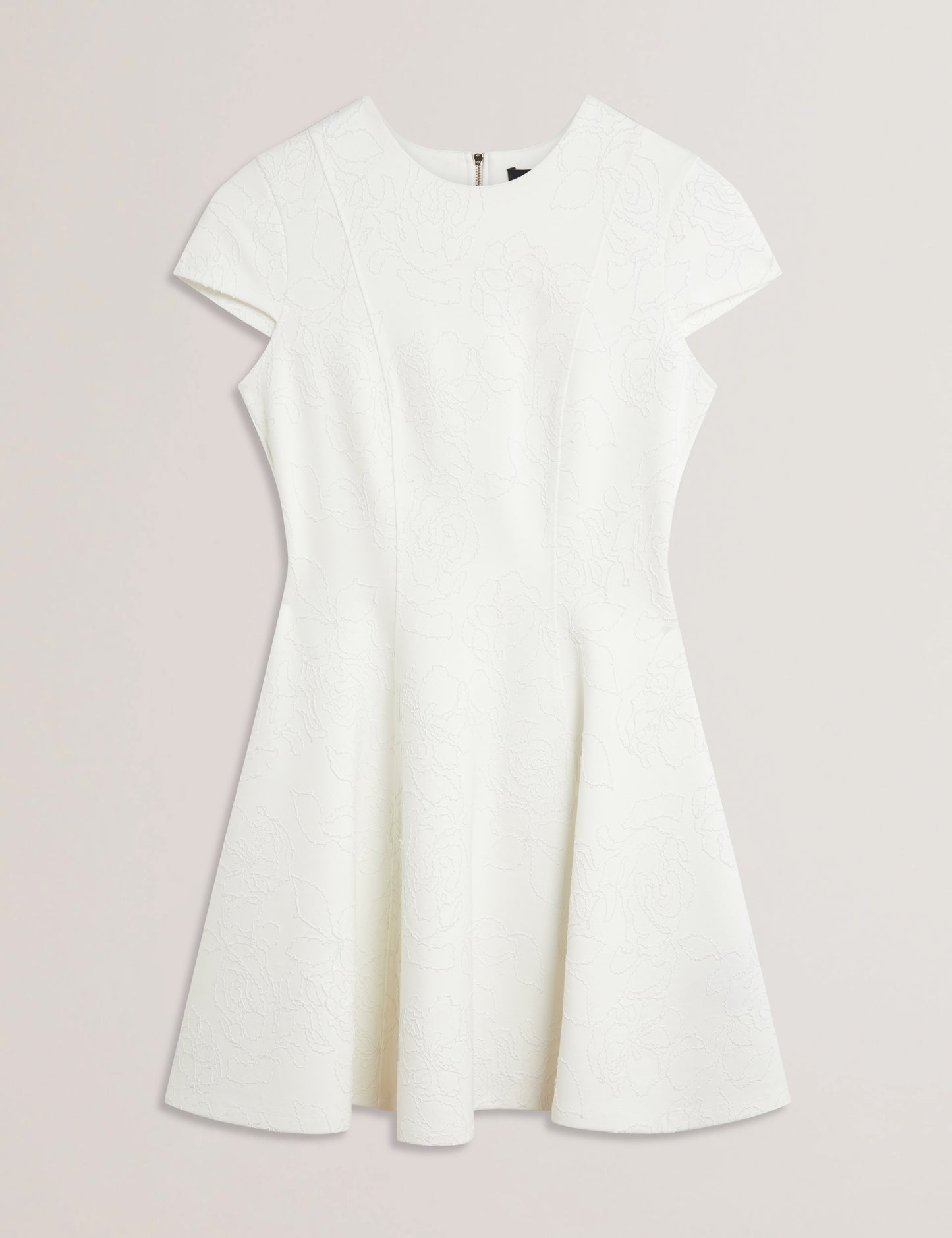 Women's CLODAA-Embroidered Ponte Mini Skater Dress