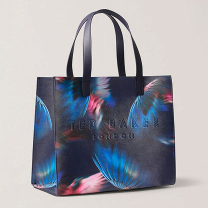 Women's FEAICON-Feather Print Extra Large Bag Navy