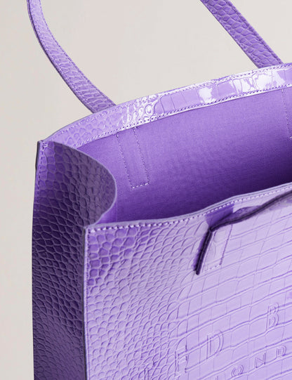 Women's CROCCON-Croc Effect Large Icon Bag
