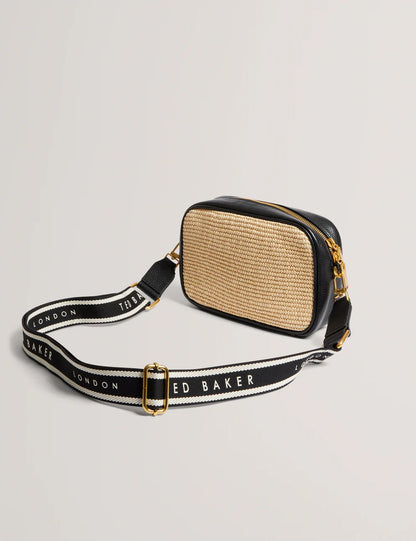Women's BARDAS-Webbing Faux Raffia Crossbody Bag
