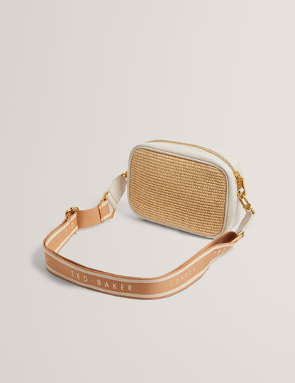 Women's BARDAS-Webbing Faux Raffia Camera Bag
