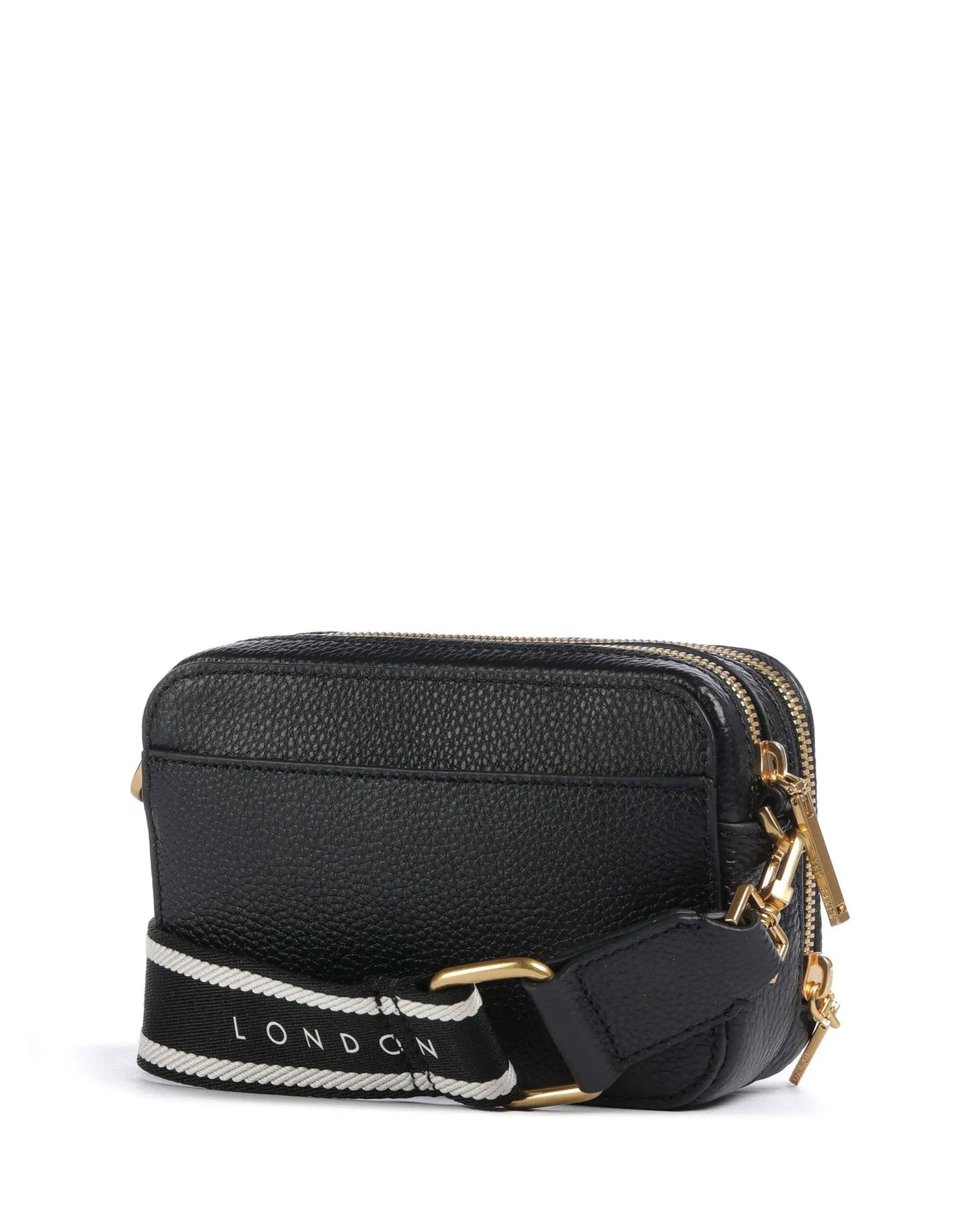 Women's BARIA-Webbing Faux Raffia Camera Bag Black
