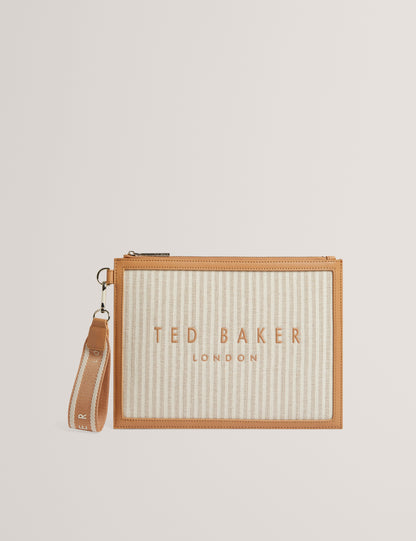 HAYSS: Striped Canvas Webbing Pouch