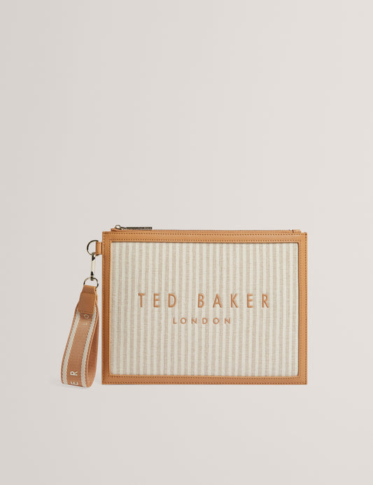 HAYSS: Striped Canvas Webbing Pouch