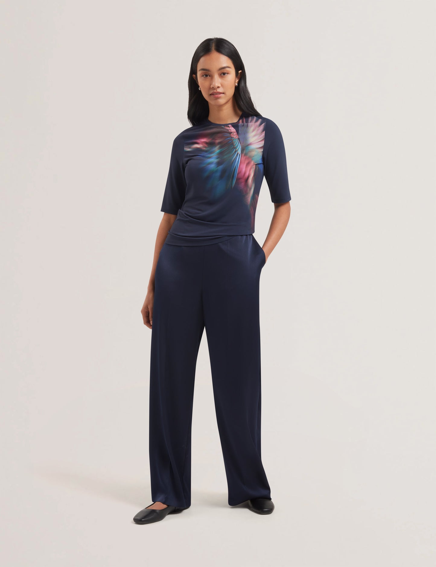 Women's HANNAZ-Printed Slinky Jersey Half Sleeve