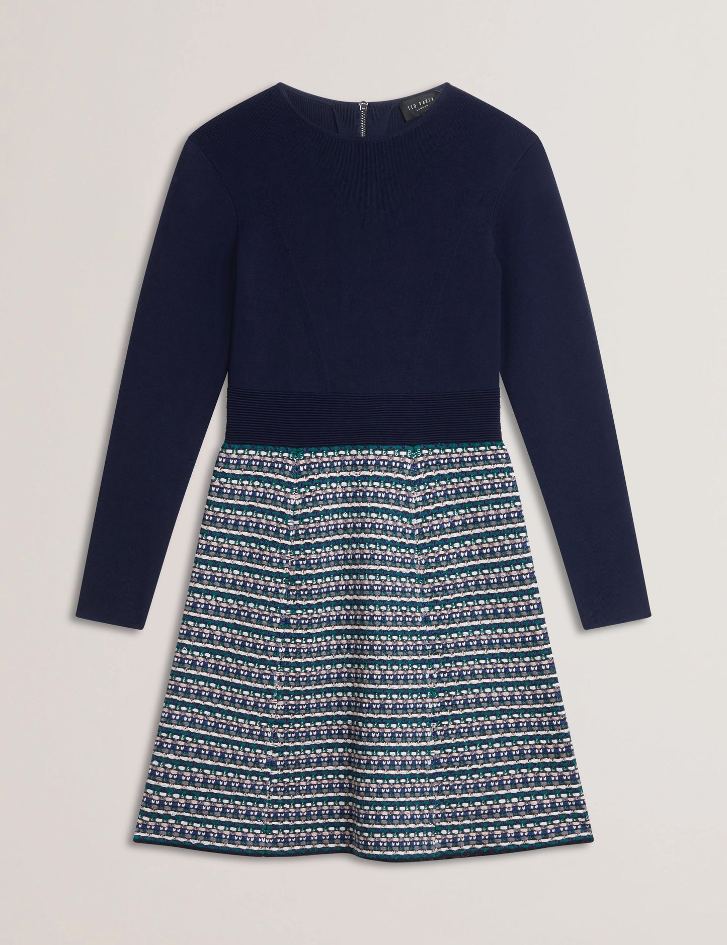 Women's GEORGEZ-Interest Skirt Knitted Mini Dress Navy