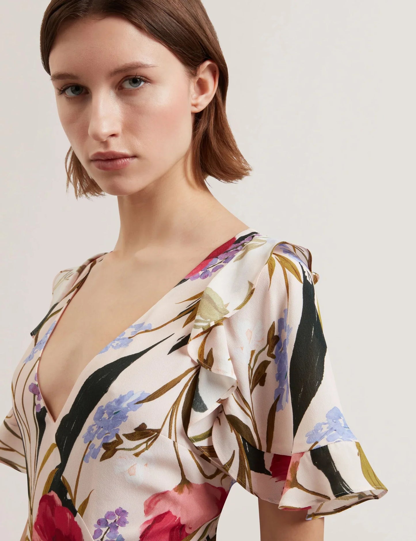 Women's ISSIIA-Frill Detail Mini Dress