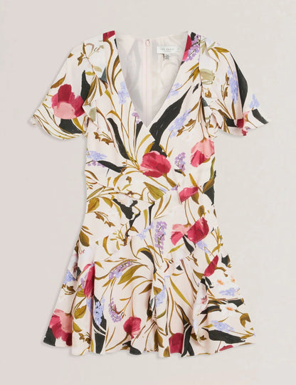 Women's ISSIIA-Frill Detail Mini Dress