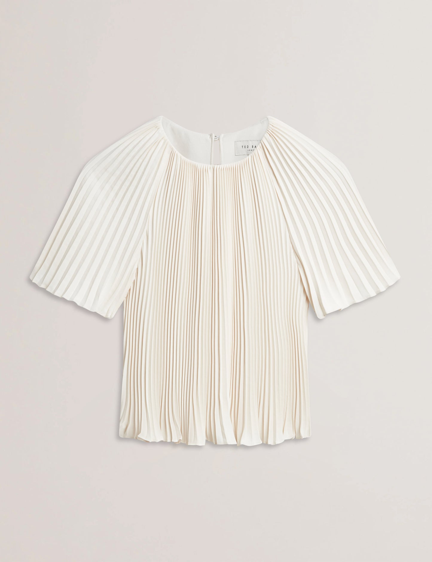 Women's AGARA-Pleated Short Sleeve Blouse
