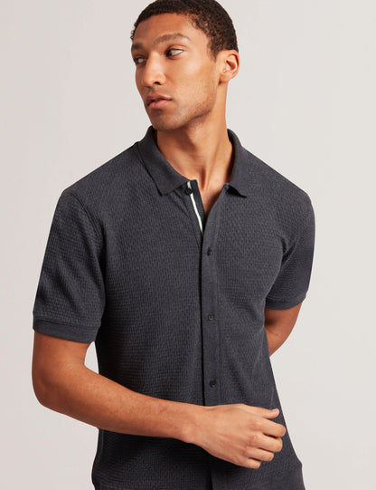 Men's CONNYR-SS Regular Button Through Polo