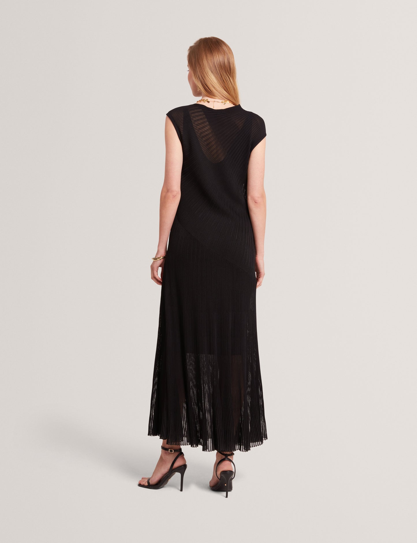 Womens CELYINA-Engineered Sheer Detail Knit