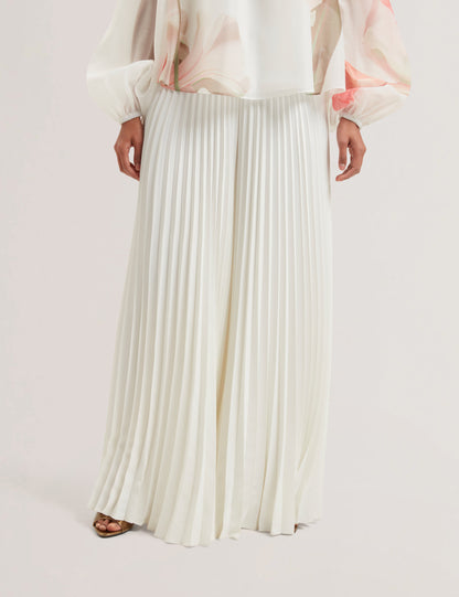 Women's HARYX-Pleated Wide Leg Crepe Trouser
