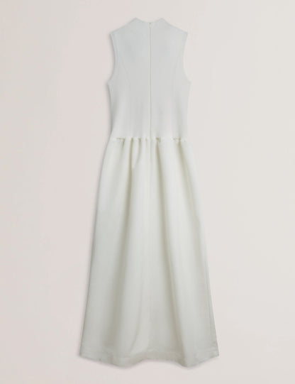 Women's CAATTIE-Sleeveless Midaxi Knitted Bodice Dress Ivory