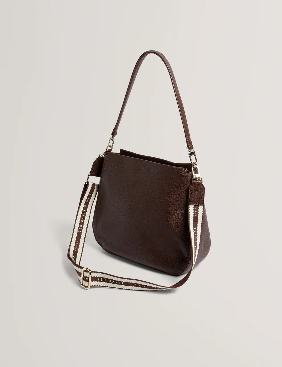 Women's WILLDA-Branded Webbing Leather Hobo Bag