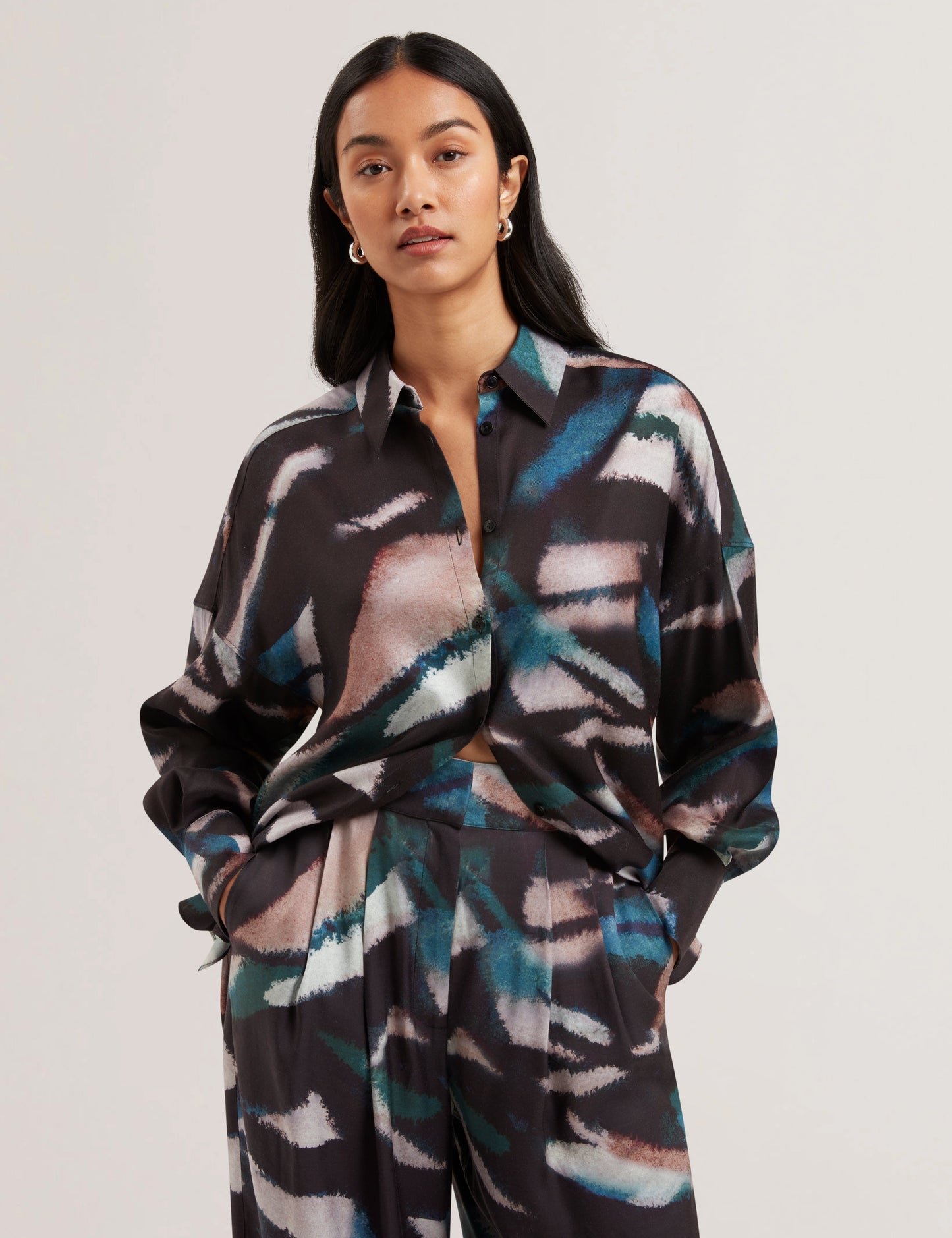 Women's TROPIZA-Printed Oversized Boyfriend