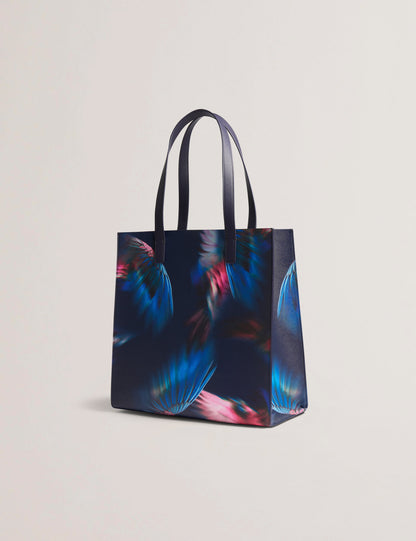 Women's FEAKKON-Feather Print Large Icon Bag Navy
