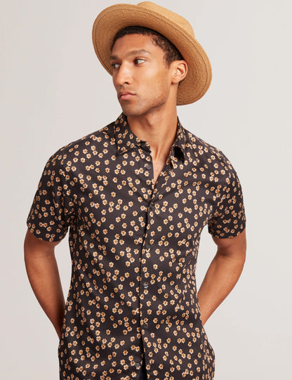NIKSHO: SS Slim Ditsy Floral Shirt