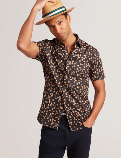 NIKSHO: SS Slim Ditsy Floral Shirt