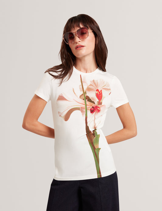 Women's MEELIEE-Printed Fitted Tee