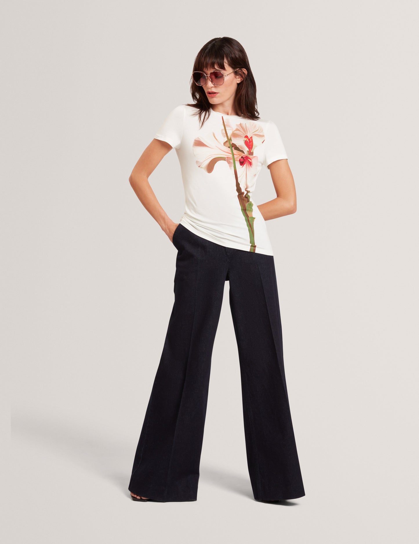 Women's MEELIEE-Printed Fitted Tee