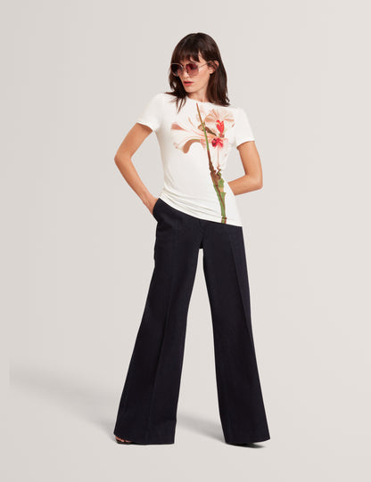Women's MEELIEE-Printed Fitted Tee