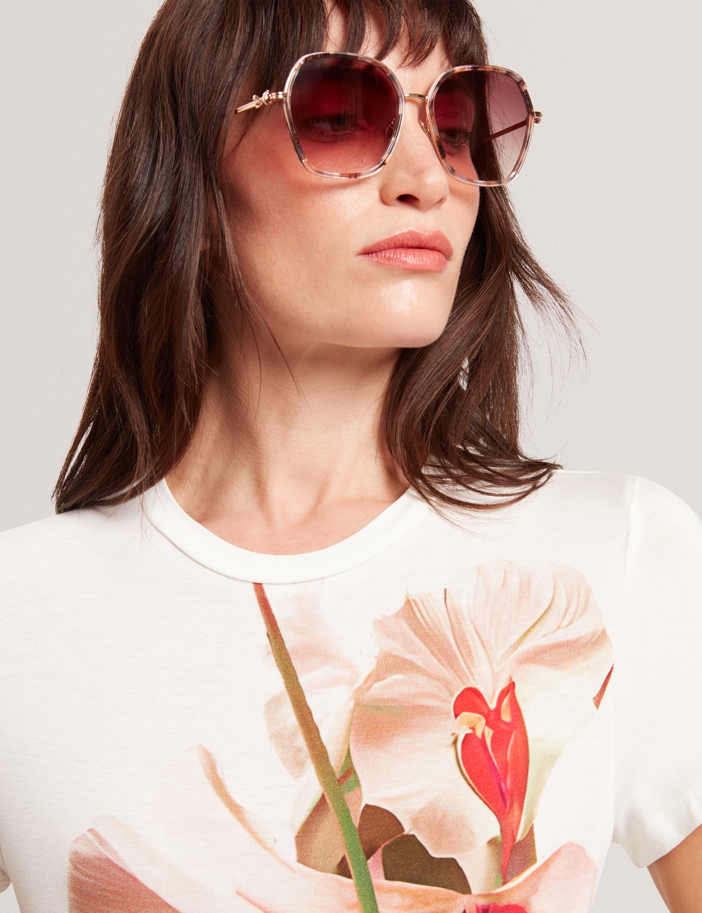 Women's MEELIEE-Printed Fitted Tee