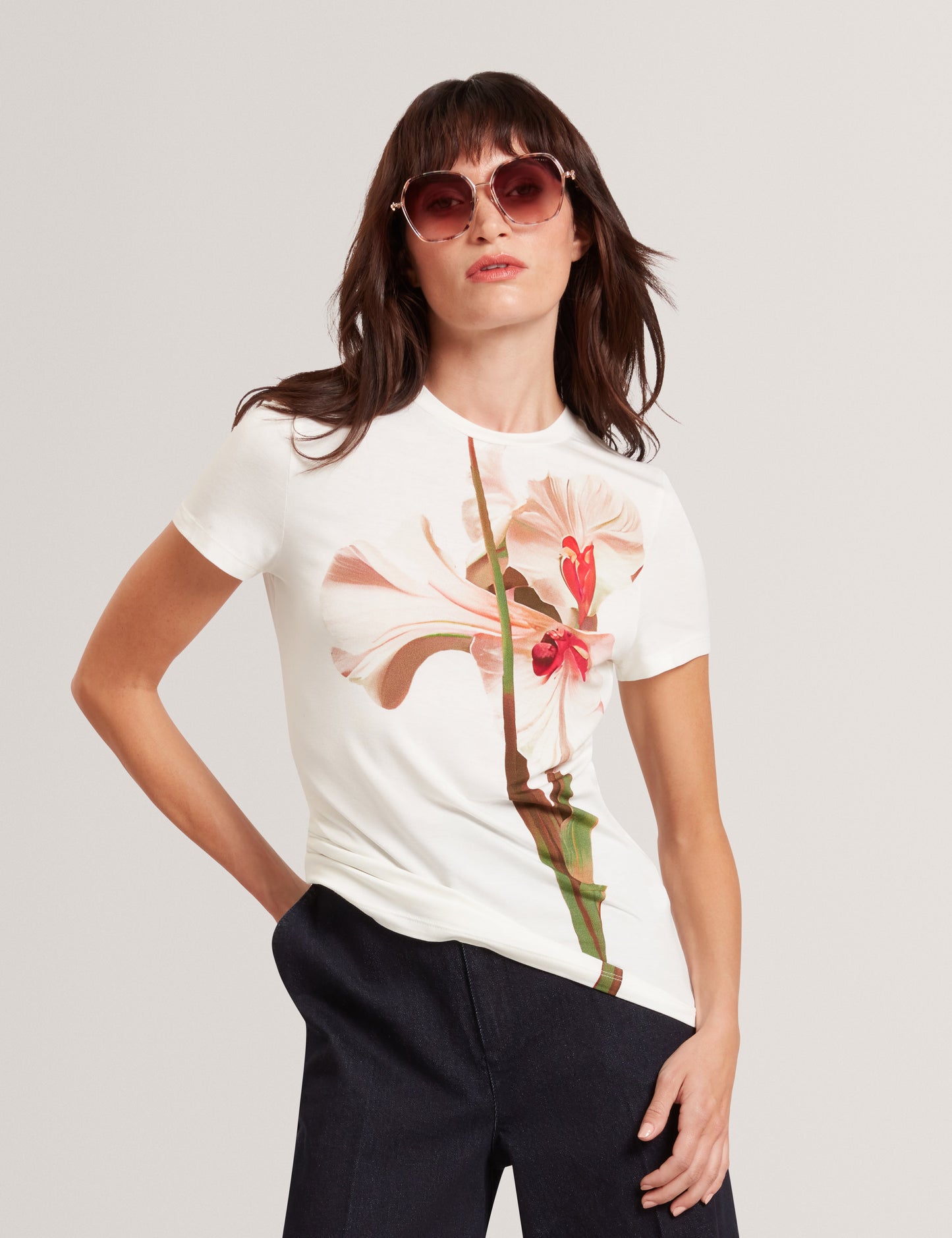Women's MEELIEE-Printed Fitted Tee