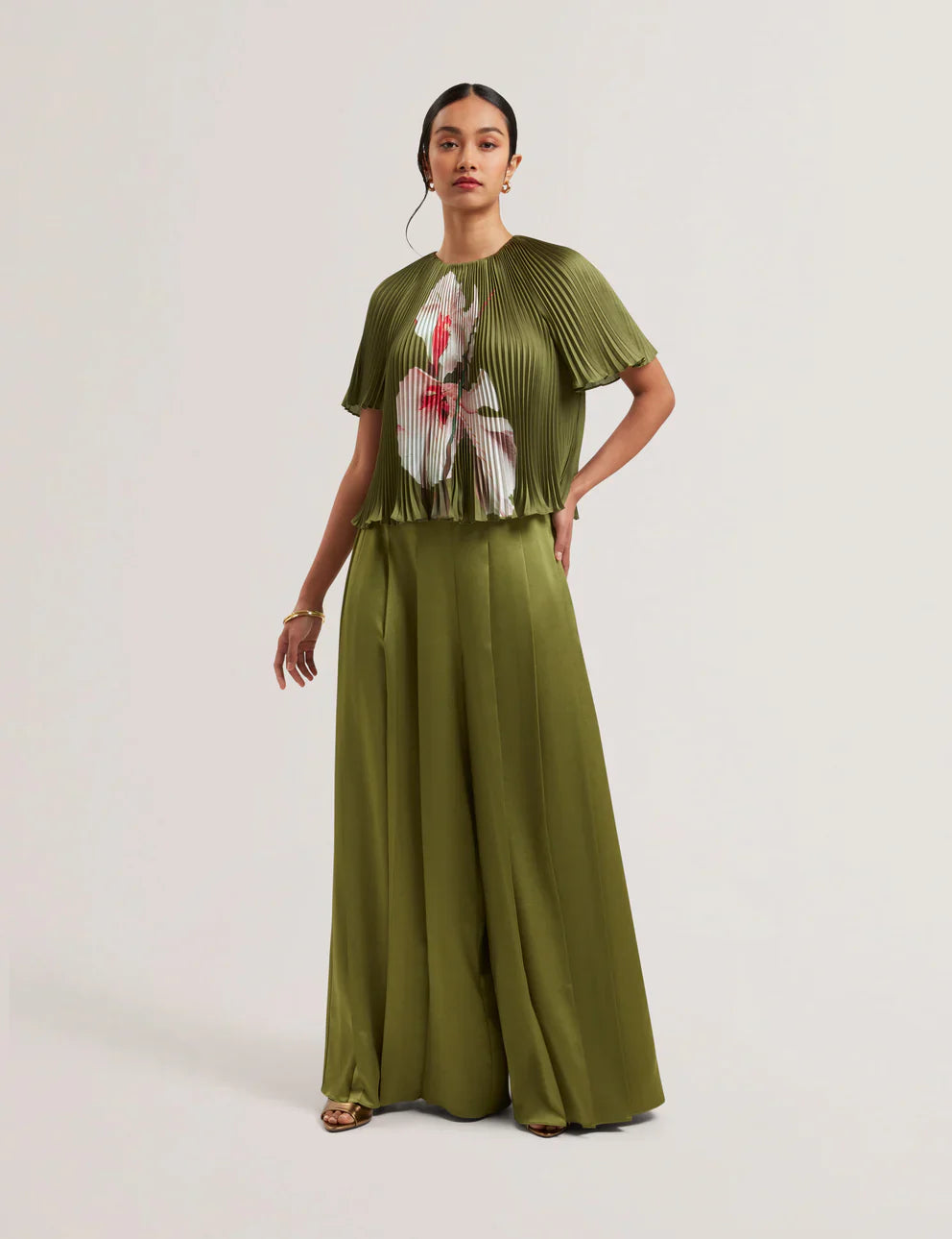 Women's DUUVA-Box Pleat Wide Leg Trouser
