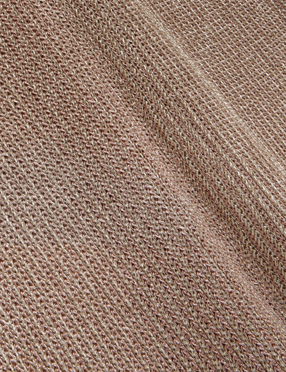 Women's ALARNAA-Chainmail Knitted Column Dress Gold