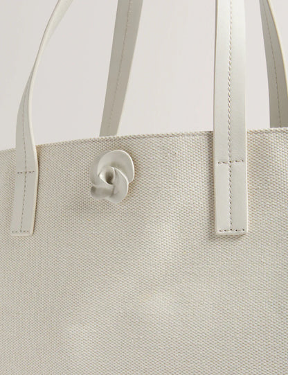 AUDOS: Canvas Rose Hardware Tote Bag
