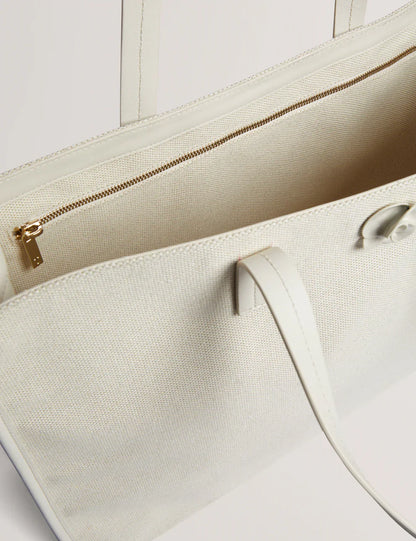 AUDOS: Canvas Rose Hardware Tote Bag