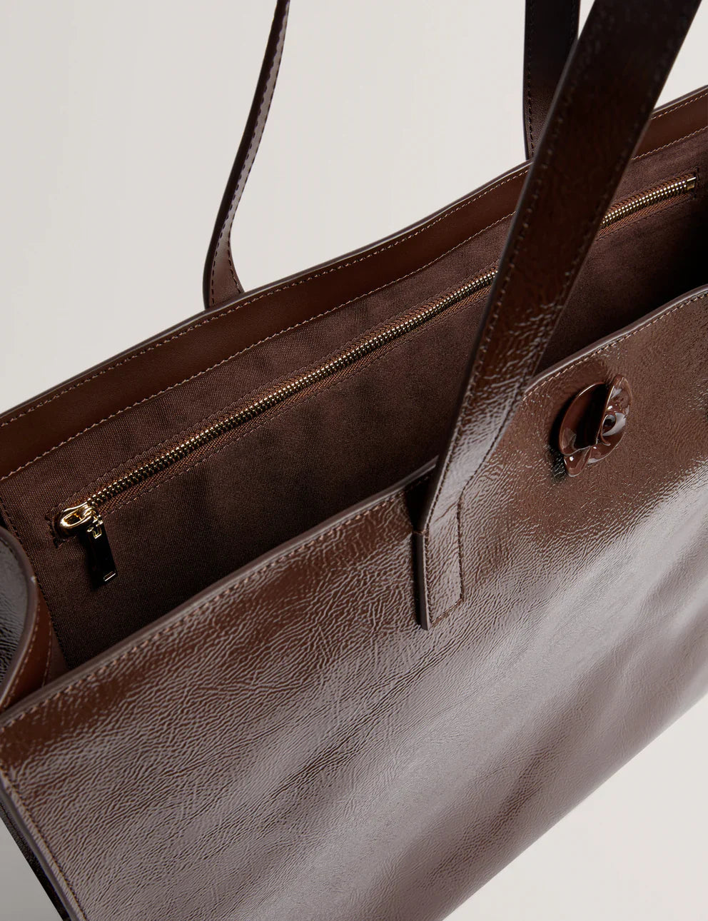 Women's ROUSAH-Rose Detail Tote Leather Bag