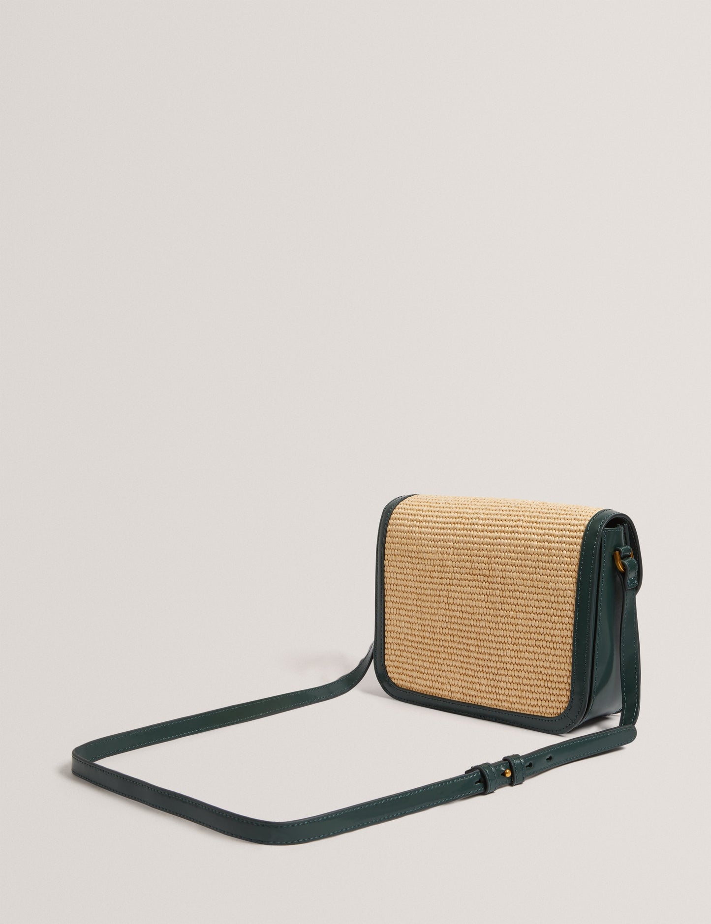 Women's KKASSIA-Twist Lock Large Raffia Crossbody Bag