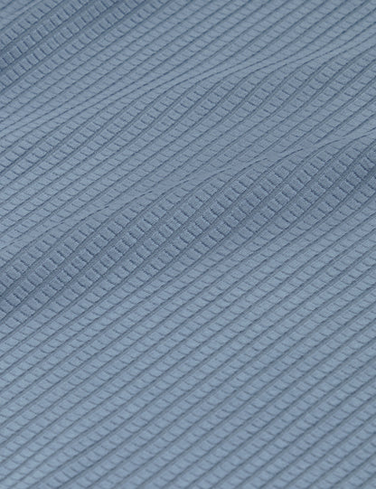 BRONIZE: SS Rib Texture Zip Polo