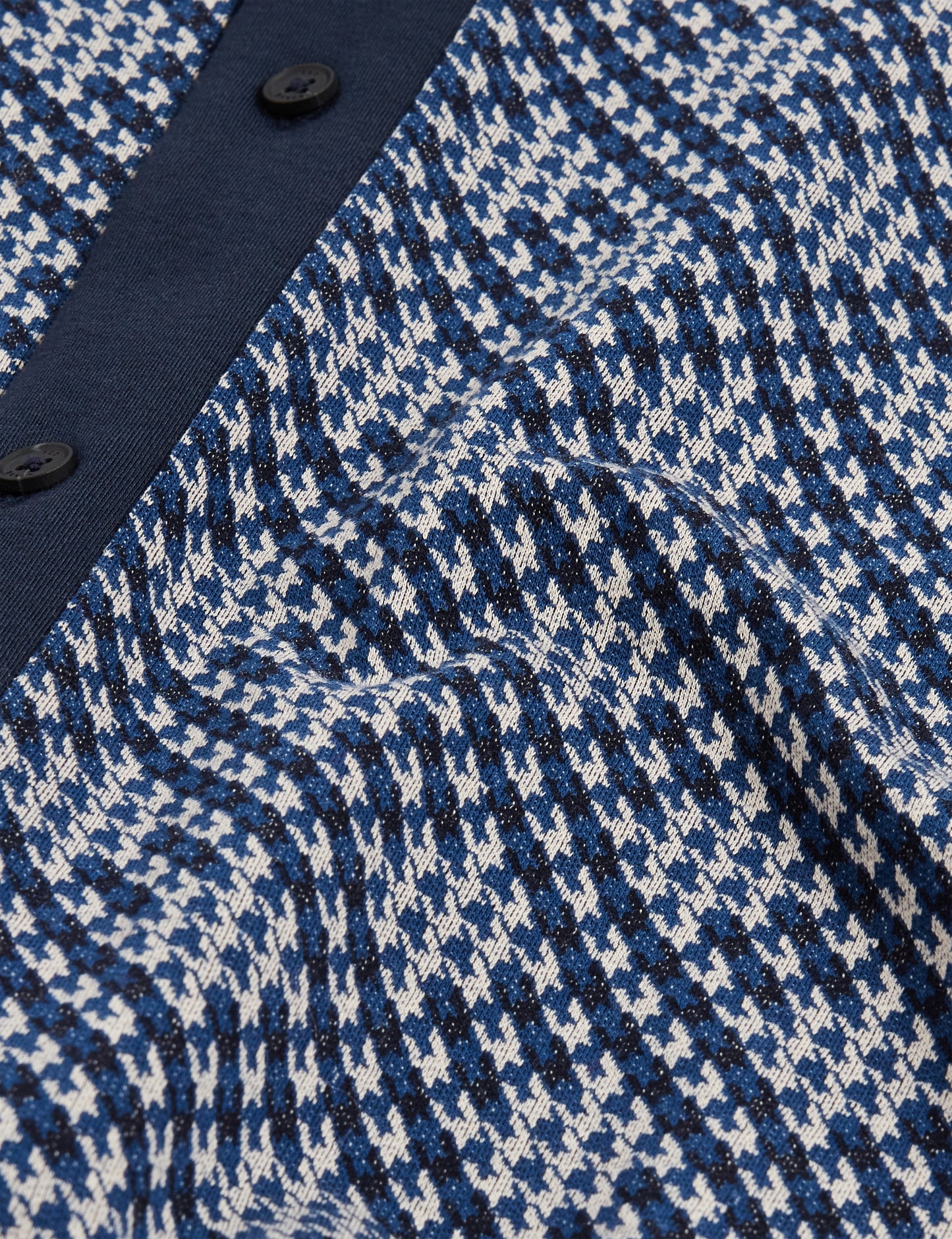 DANLIBE: SS Argyle Button Thru Jersey Shirt