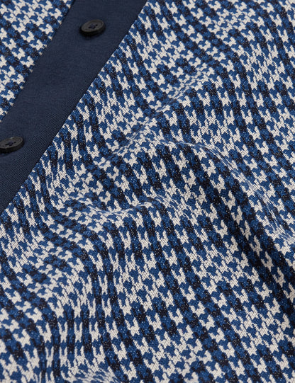 DANLIBE: SS Argyle Button Thru Jersey Shirt