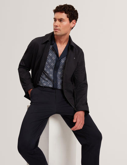 DANLIBE: SS Argyle Button Thru Jersey Shirt