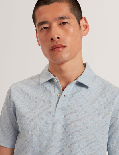 DALIMI: SS Diamond Jacquard Polo