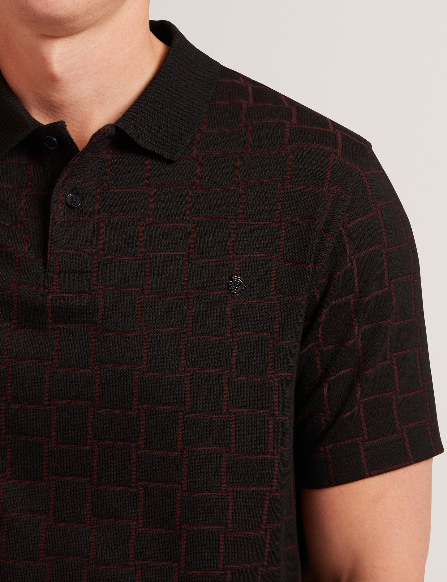 EDUARD: SS Square Jacquard Polo