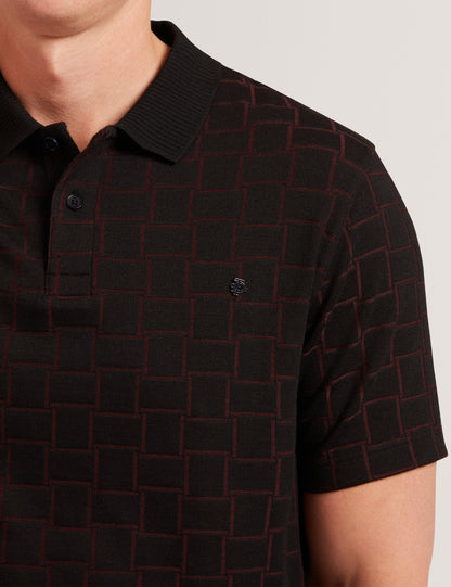 EDUARD: SS Square Jacquard Polo