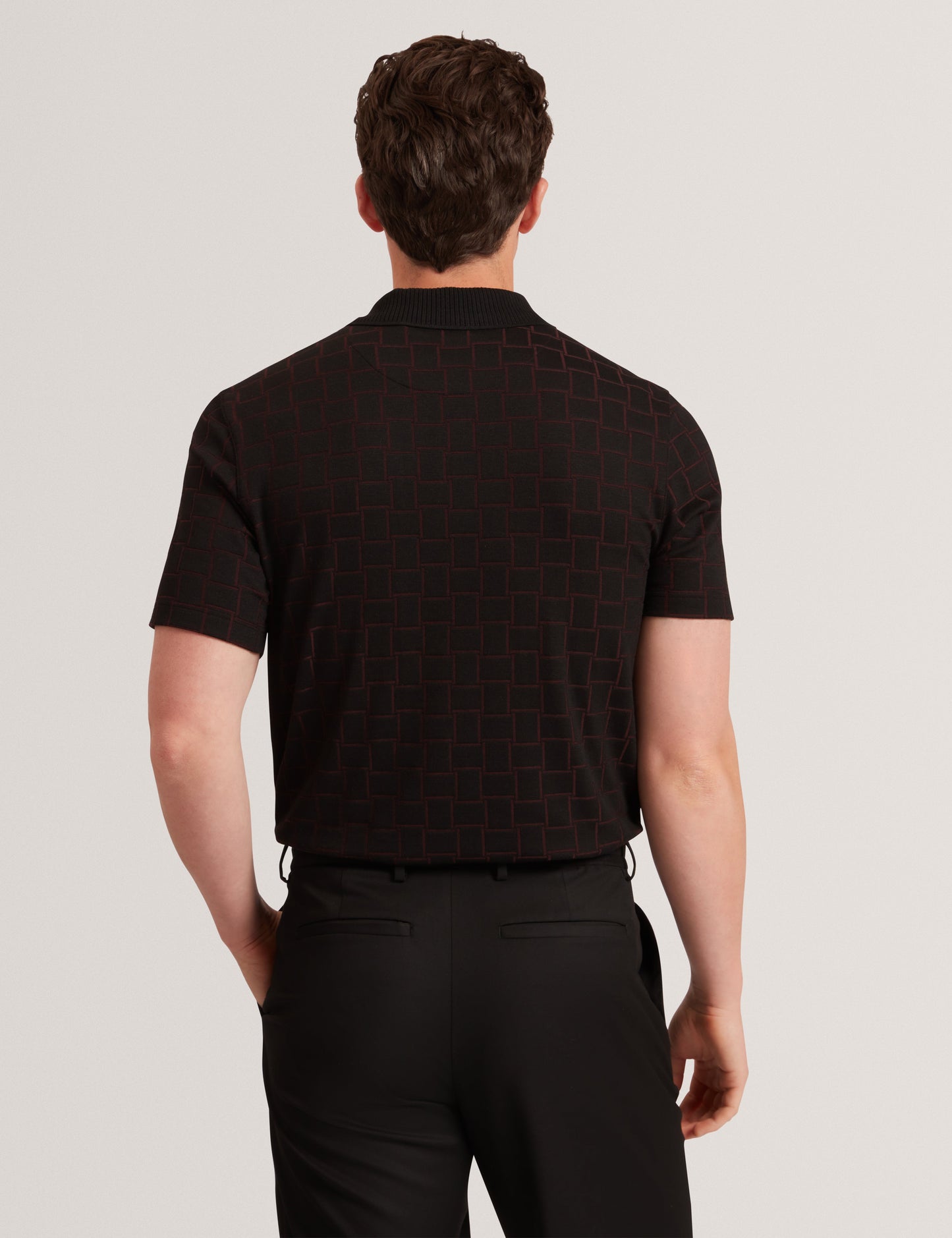 EDUARD: SS Square Jacquard Polo