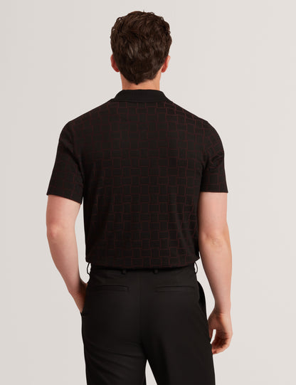 EDUARD: SS Square Jacquard Polo