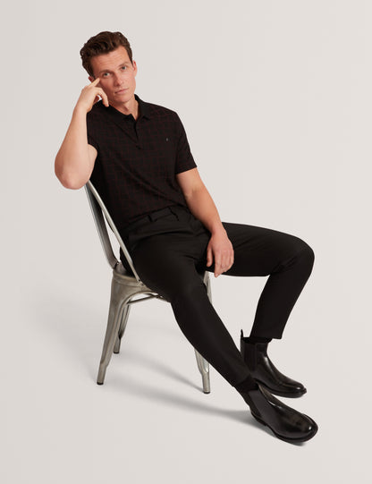 EDUARD: SS Square Jacquard Polo