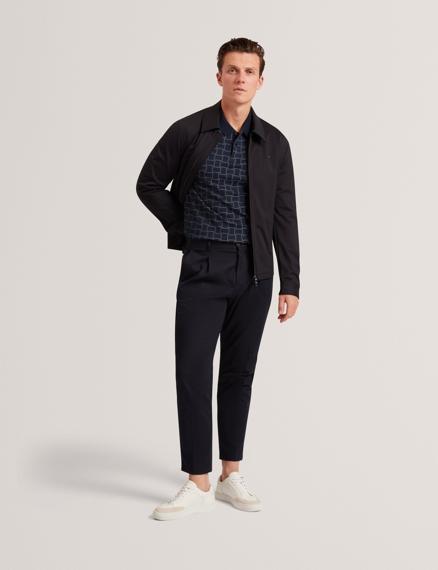 EDUARD: SS Square Jacquard Polo