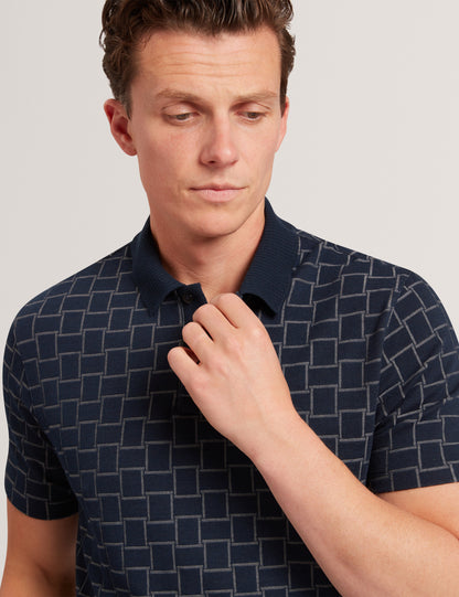 EDUARD: SS Square Jacquard Polo