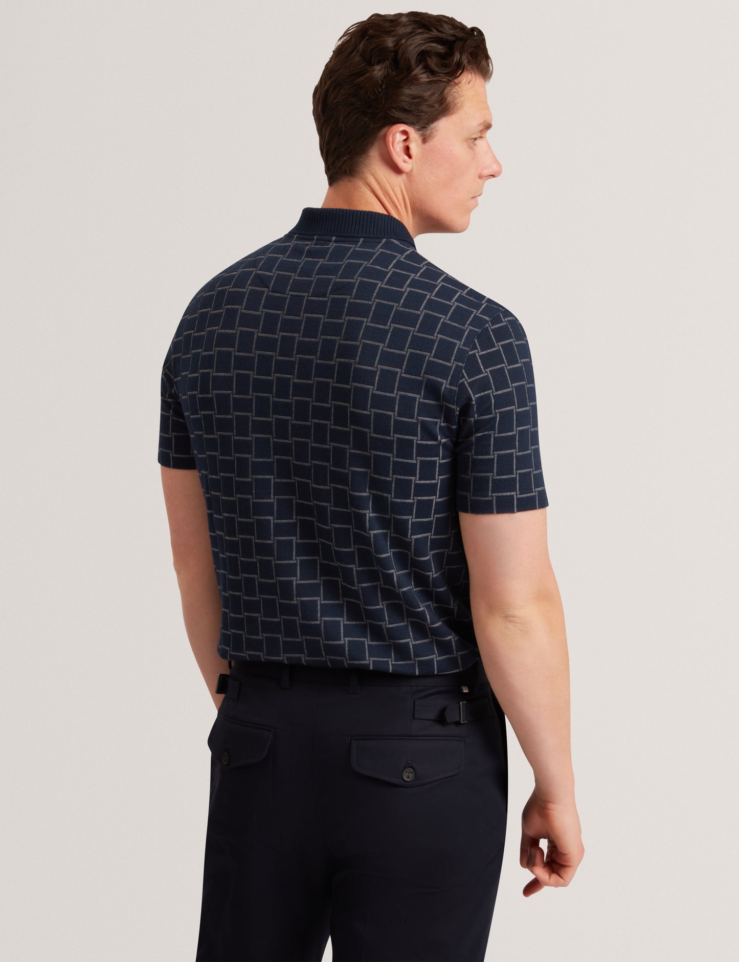 EDUARD: SS Square Jacquard Polo
