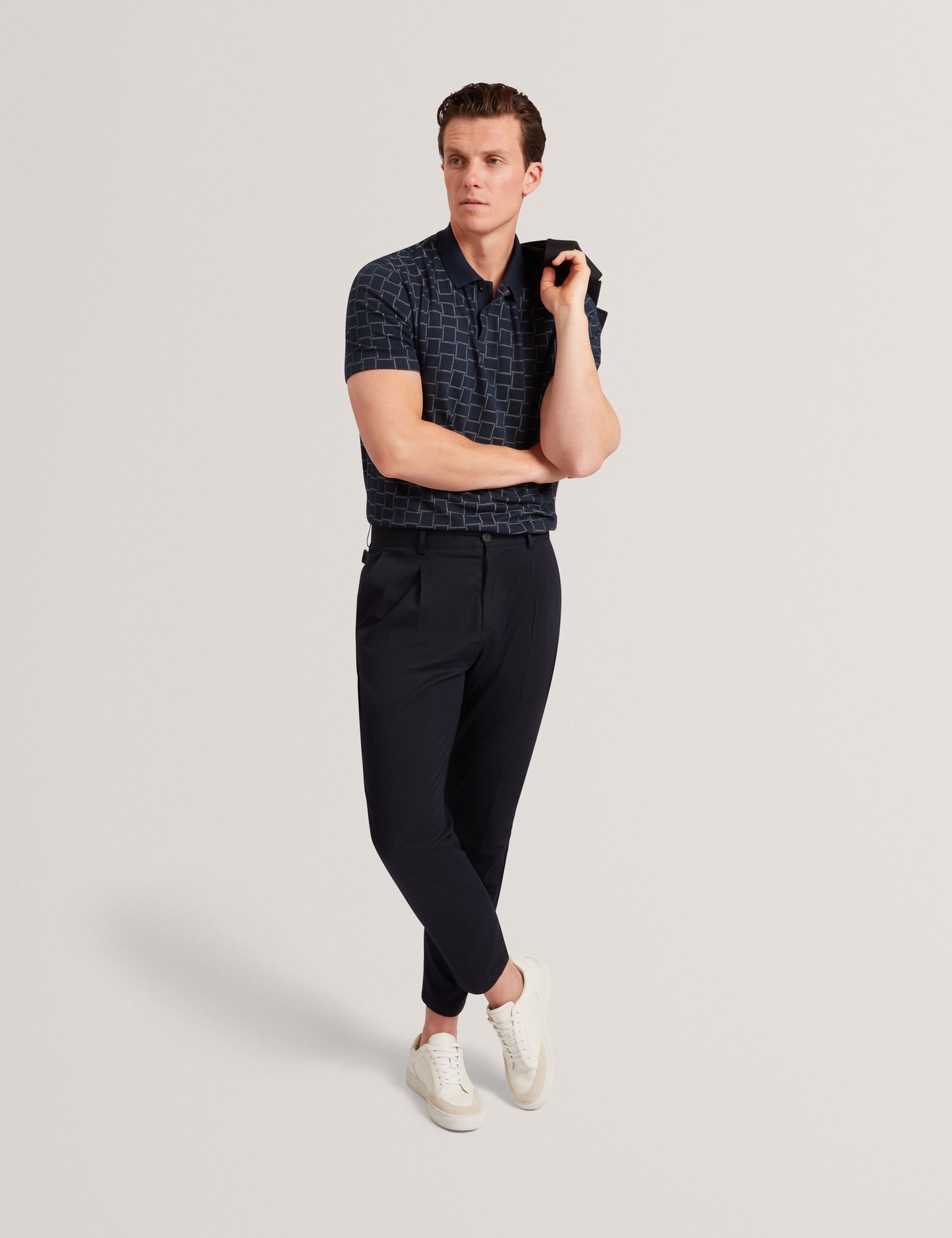 EDUARD: SS Square Jacquard Polo