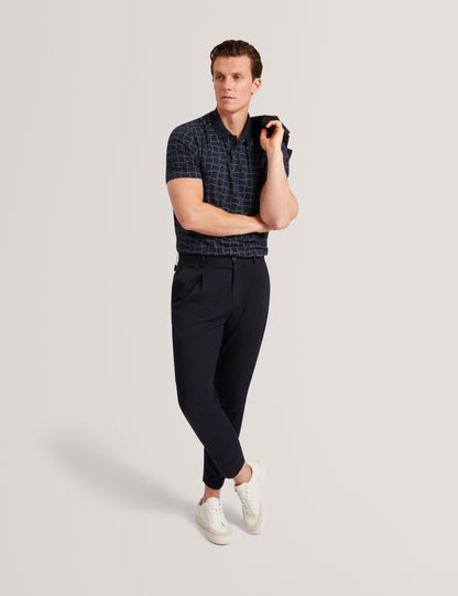 EDUARD: SS Square Jacquard Polo