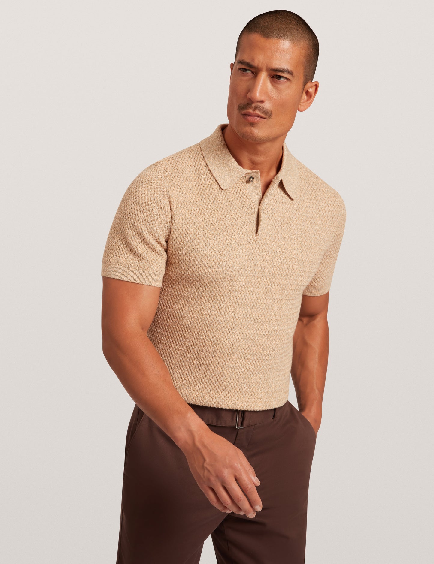 JANKO: SS Textured Knit Polo