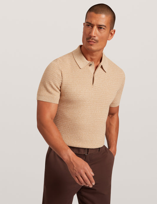 JANKO: SS Textured Knit Polo